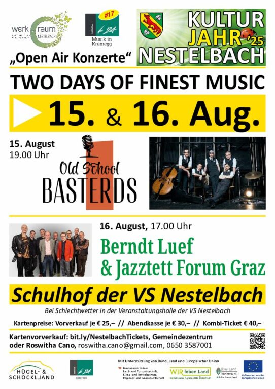 1508 1608 2025 Flyer OPEN AIR KONZERTE