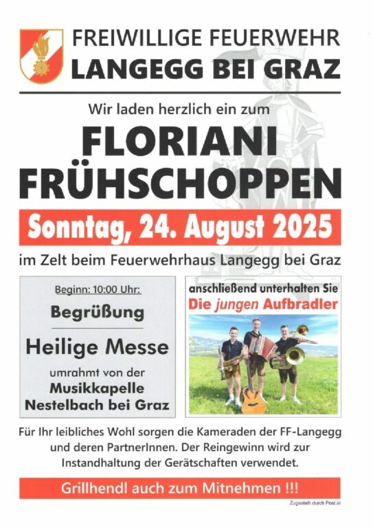 Florianifrühschoppen FF Langegg Folder 2025