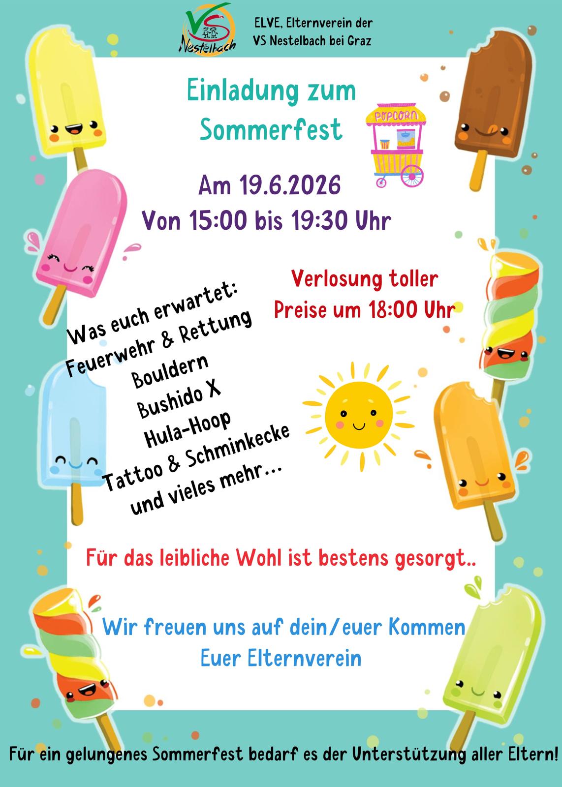 Einladung Sommerfest VS Nestelbach